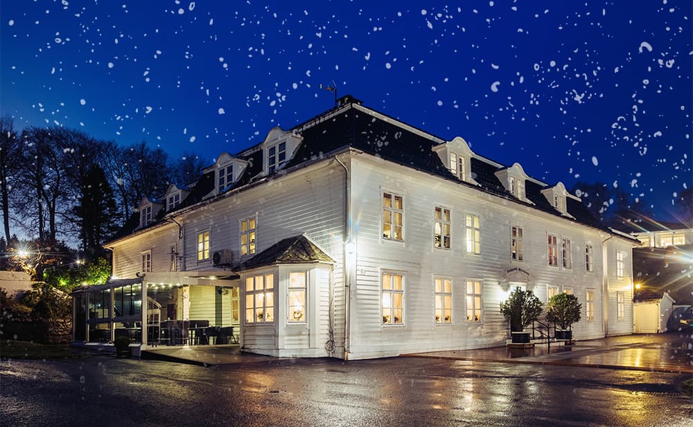 Vinter på Bekkjarvik Gjestgiveri