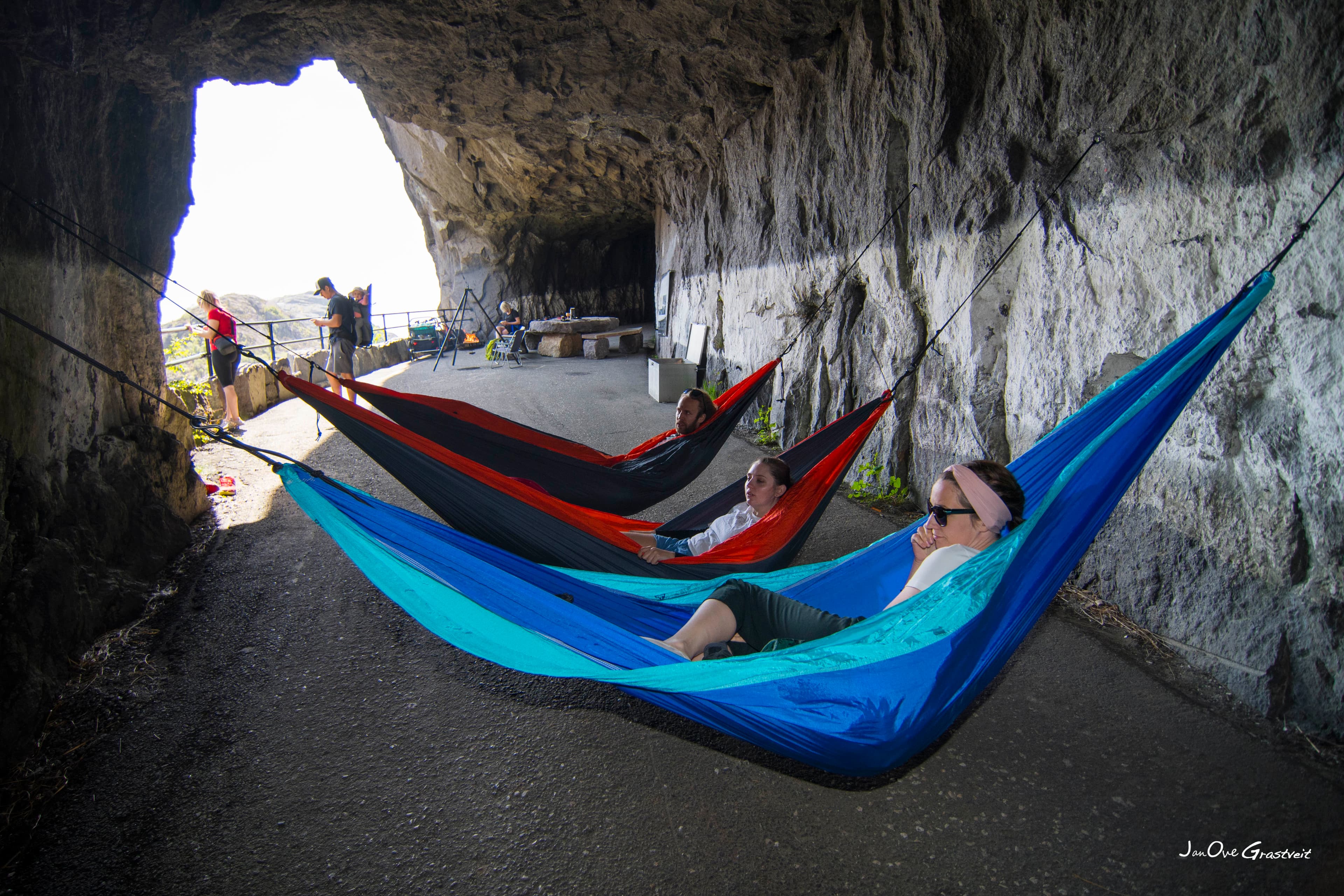 Overnatting i hengekøye i Jøssingfjord