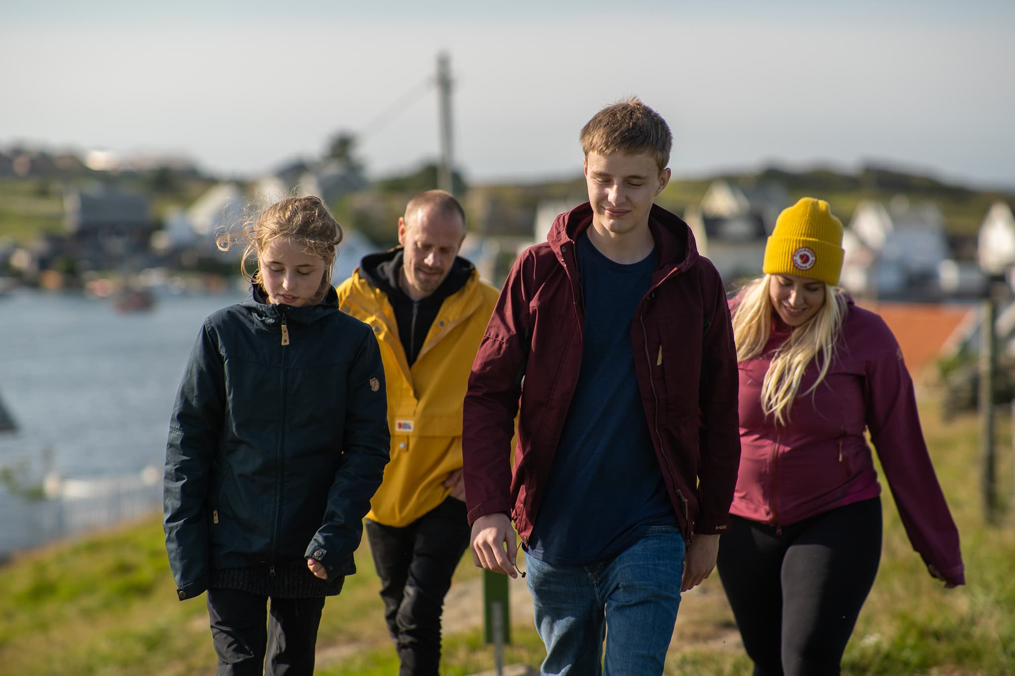 Familie på tur til Kvitsøy