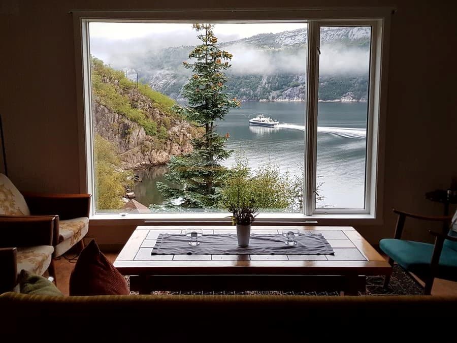 Utsikten fra rommet.