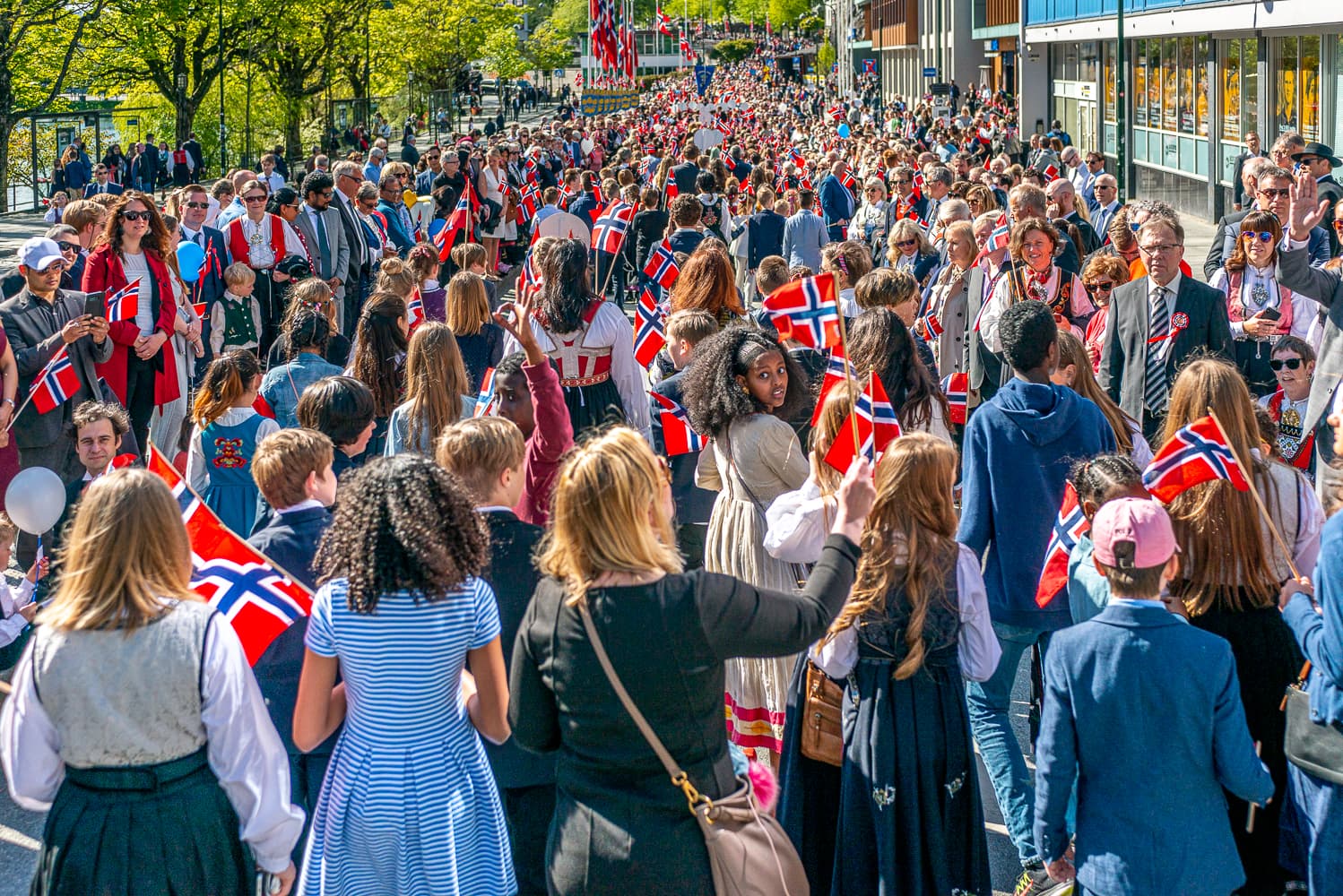 Children's parade on Constitution Day in norway