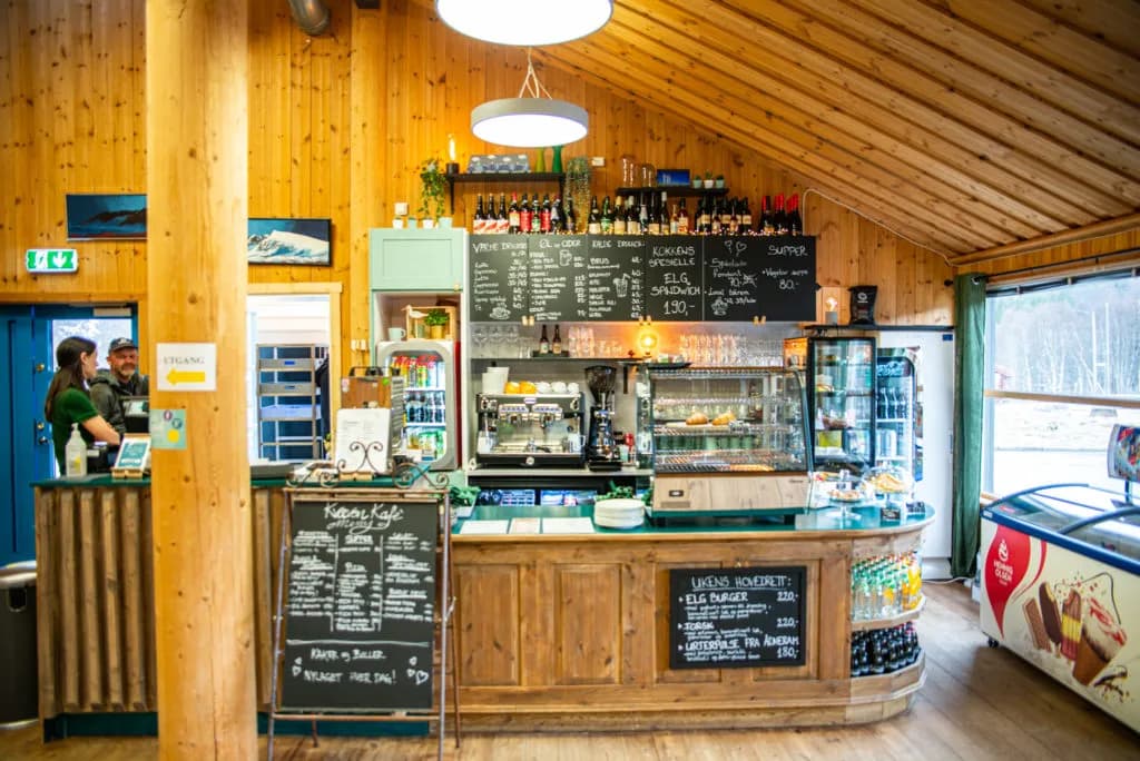 Kafédisken på Kvæven kafé.