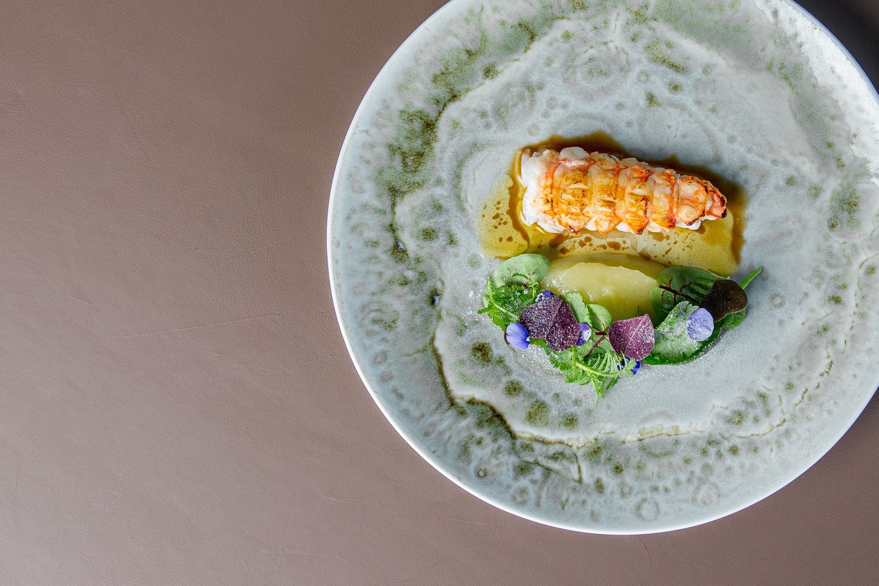 plate of food taken from above