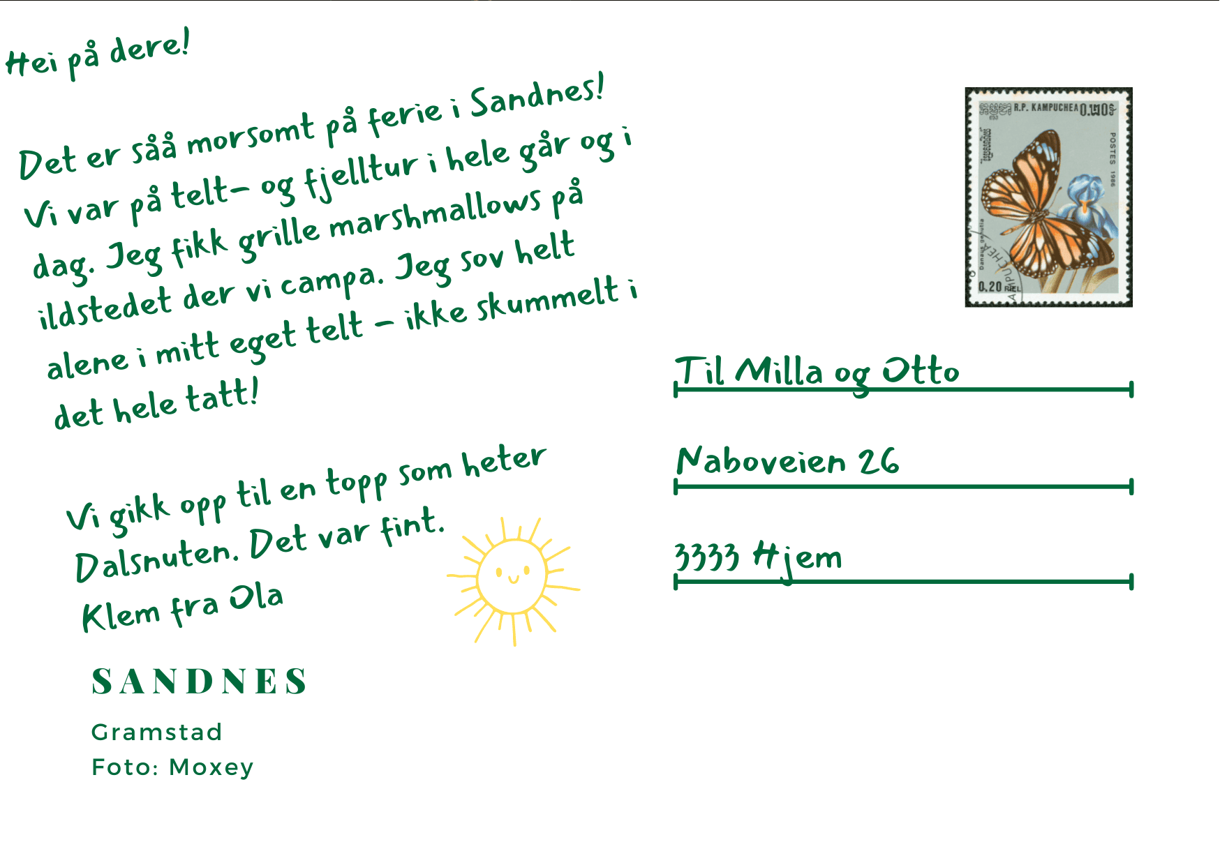 Postkort fra Sandnes