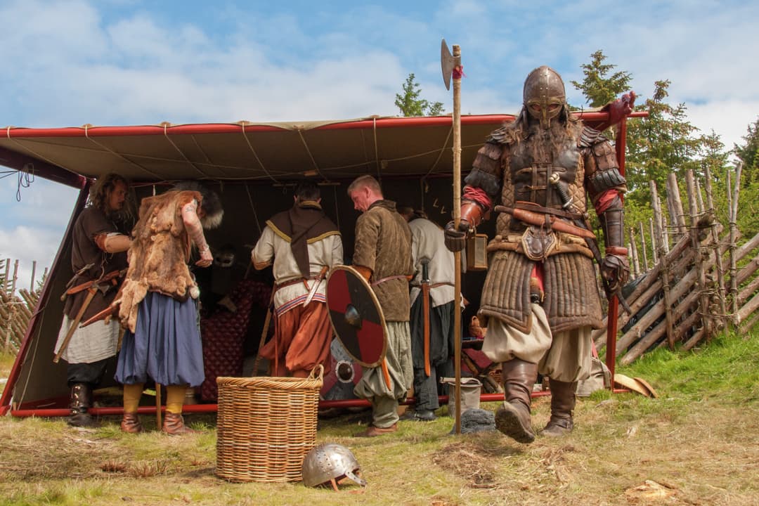Vikinger på Vikingfestivalen Avaldsnes