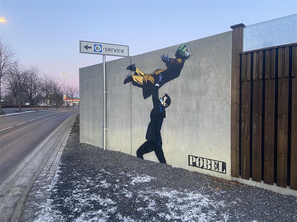 Street art made by Pøbel from Bryne, Norway