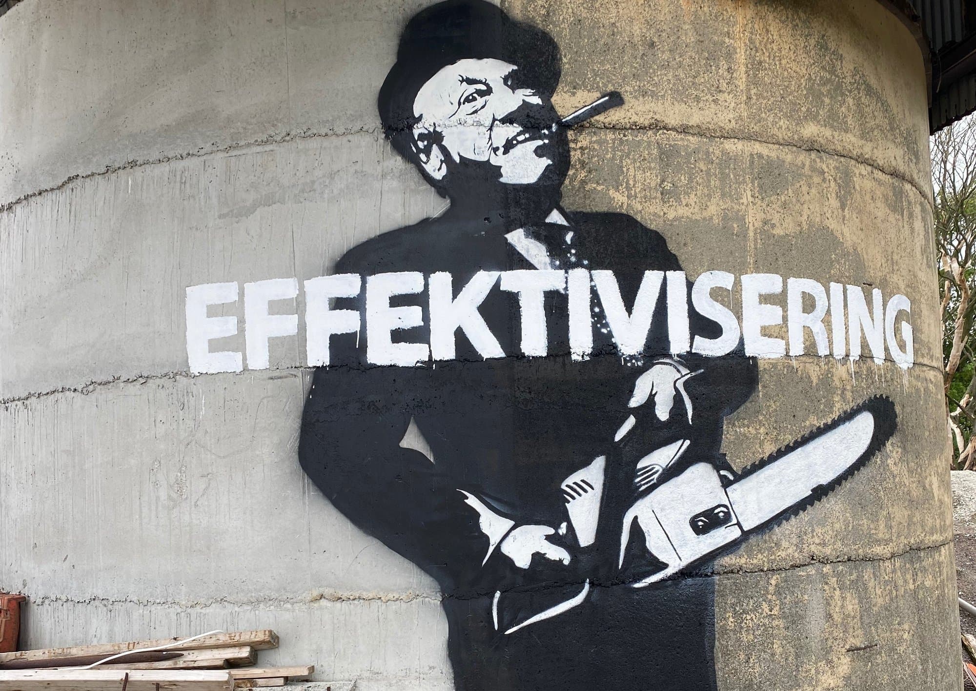 Street art made by Pøbel from Bryne, Norway