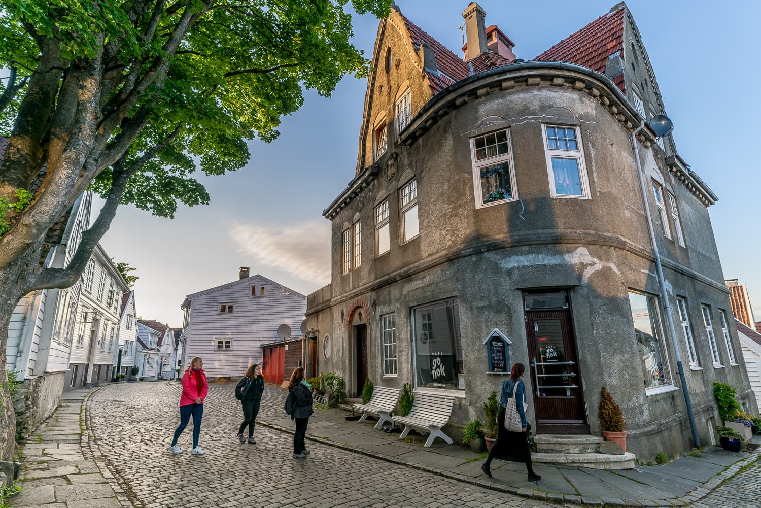Old Stavanger has both wooden houses and former factory buildings.