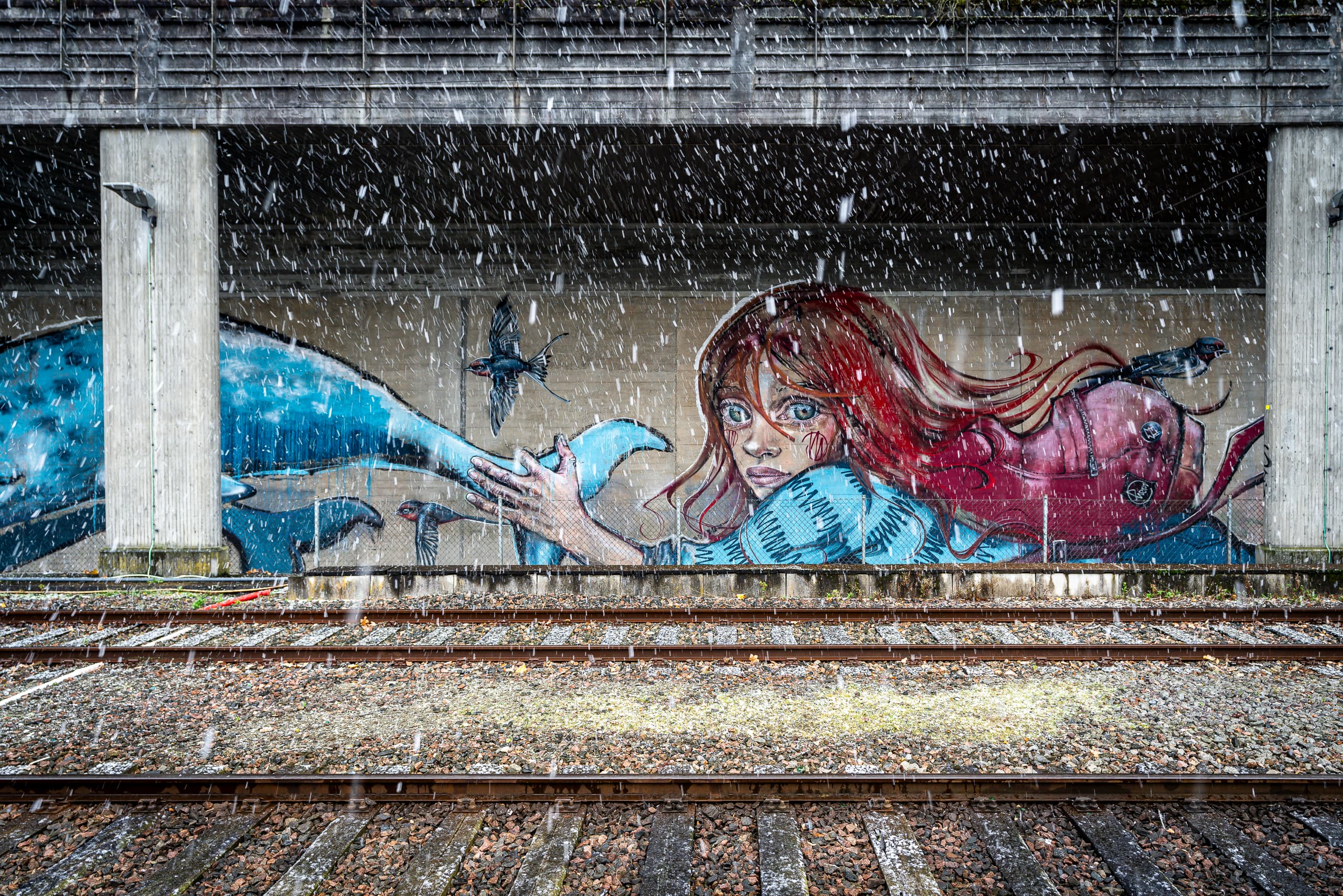 street art stavanger by Hera for Nuart. Project Trains, Planes & Automobiles