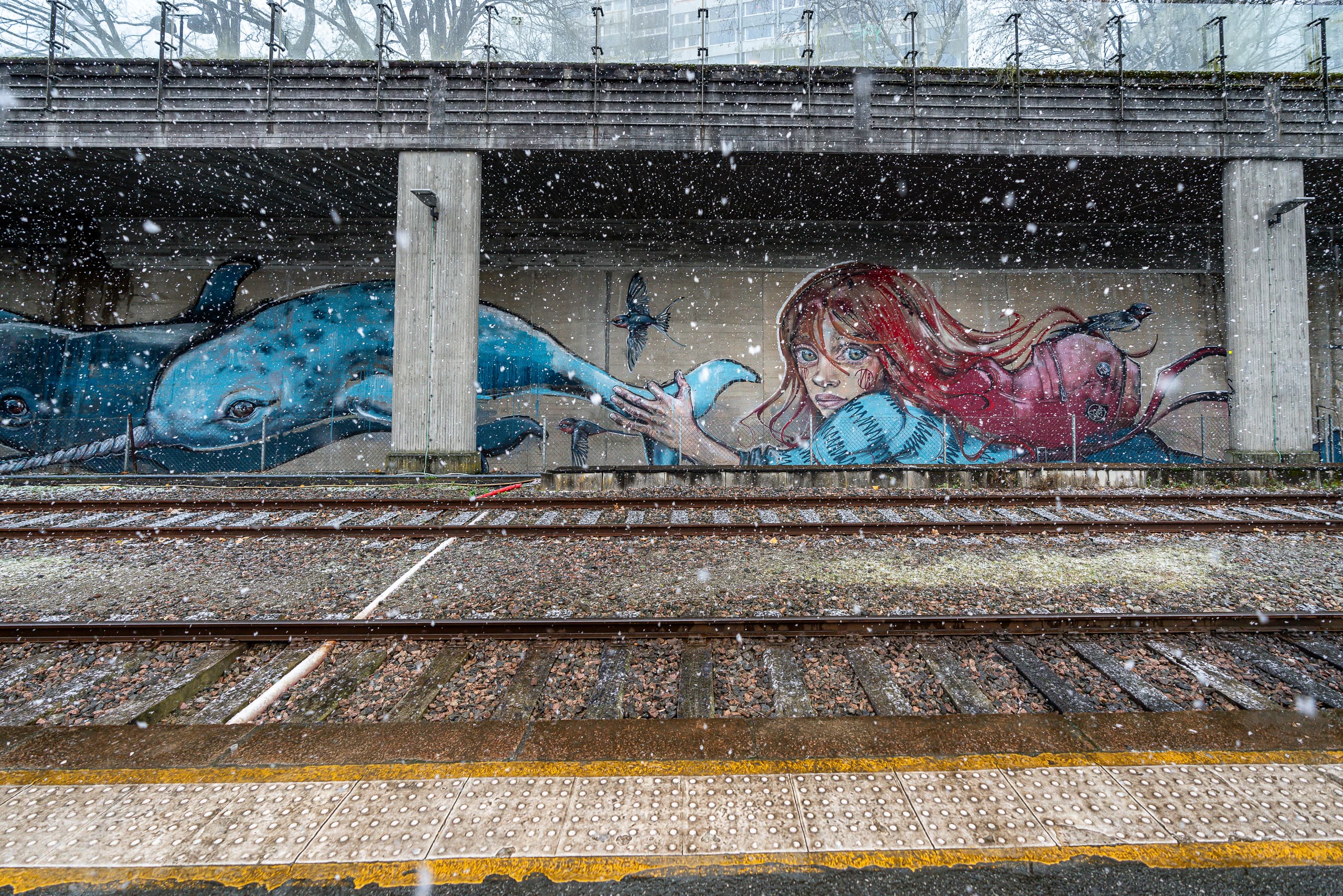 street art stavanger by Hera for Nuart. Project Trains, Planes & Automobiles