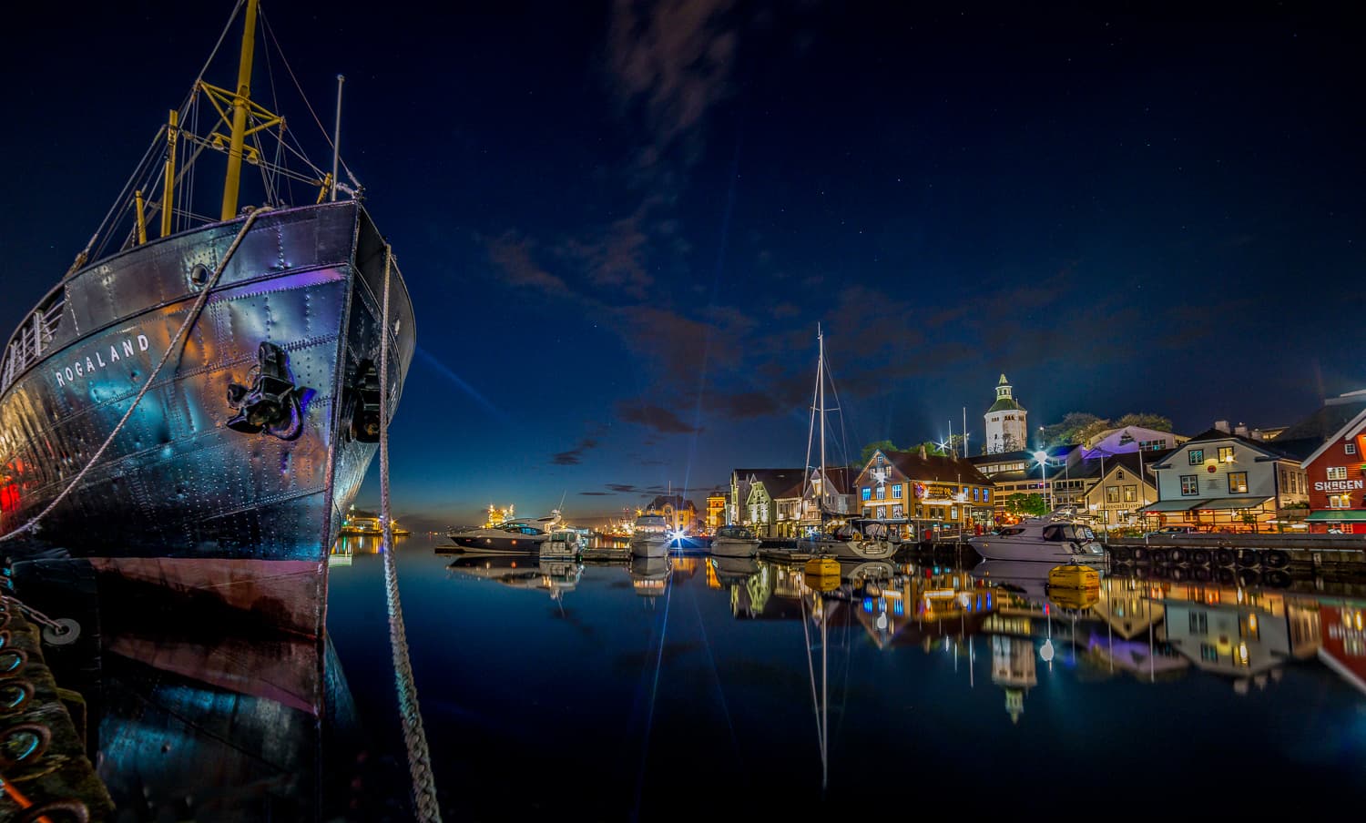 Stavanger city by night