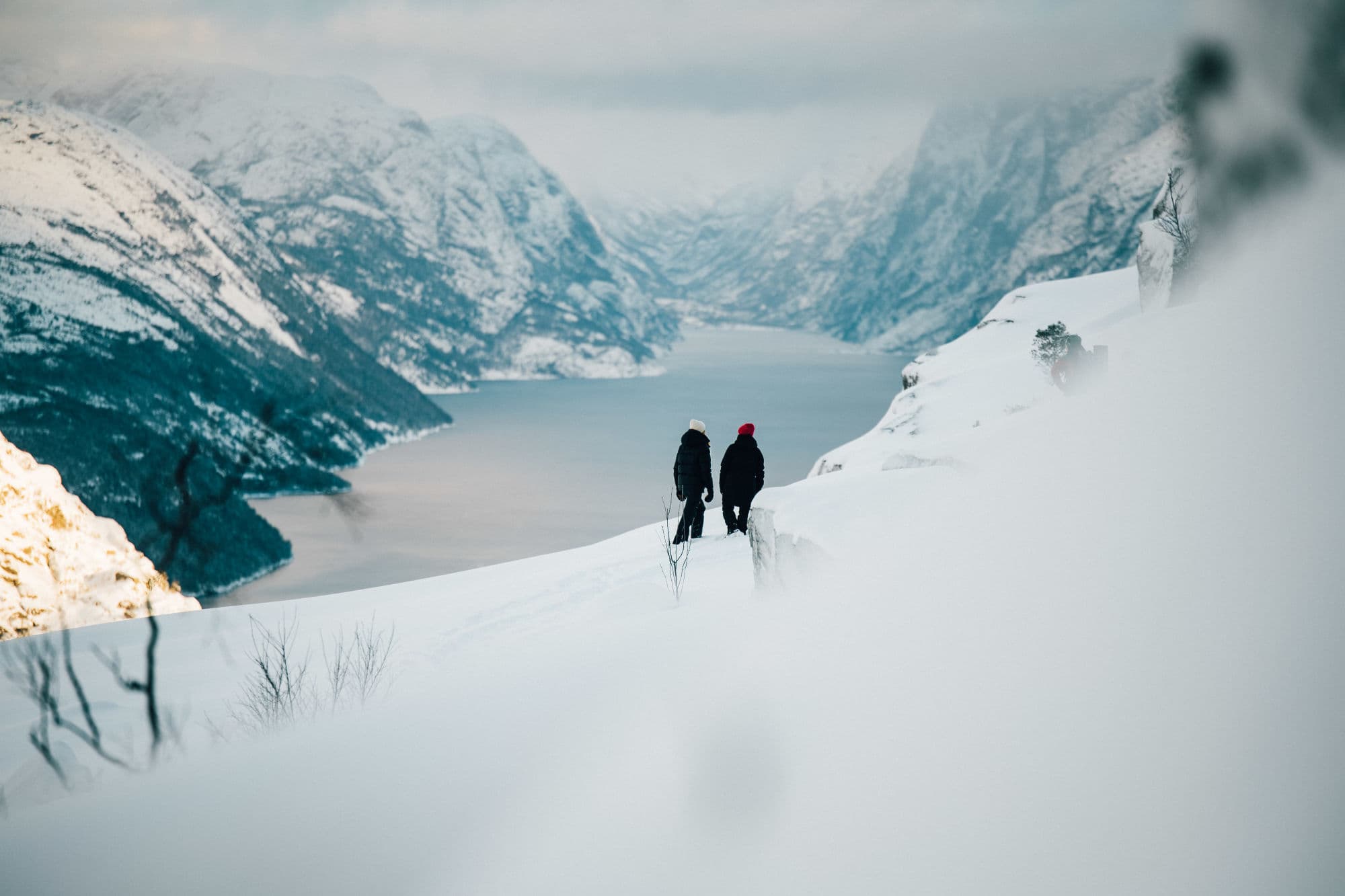 winter scenery in the stavanger region, fjords, preikestolen, skiing in sirdal
