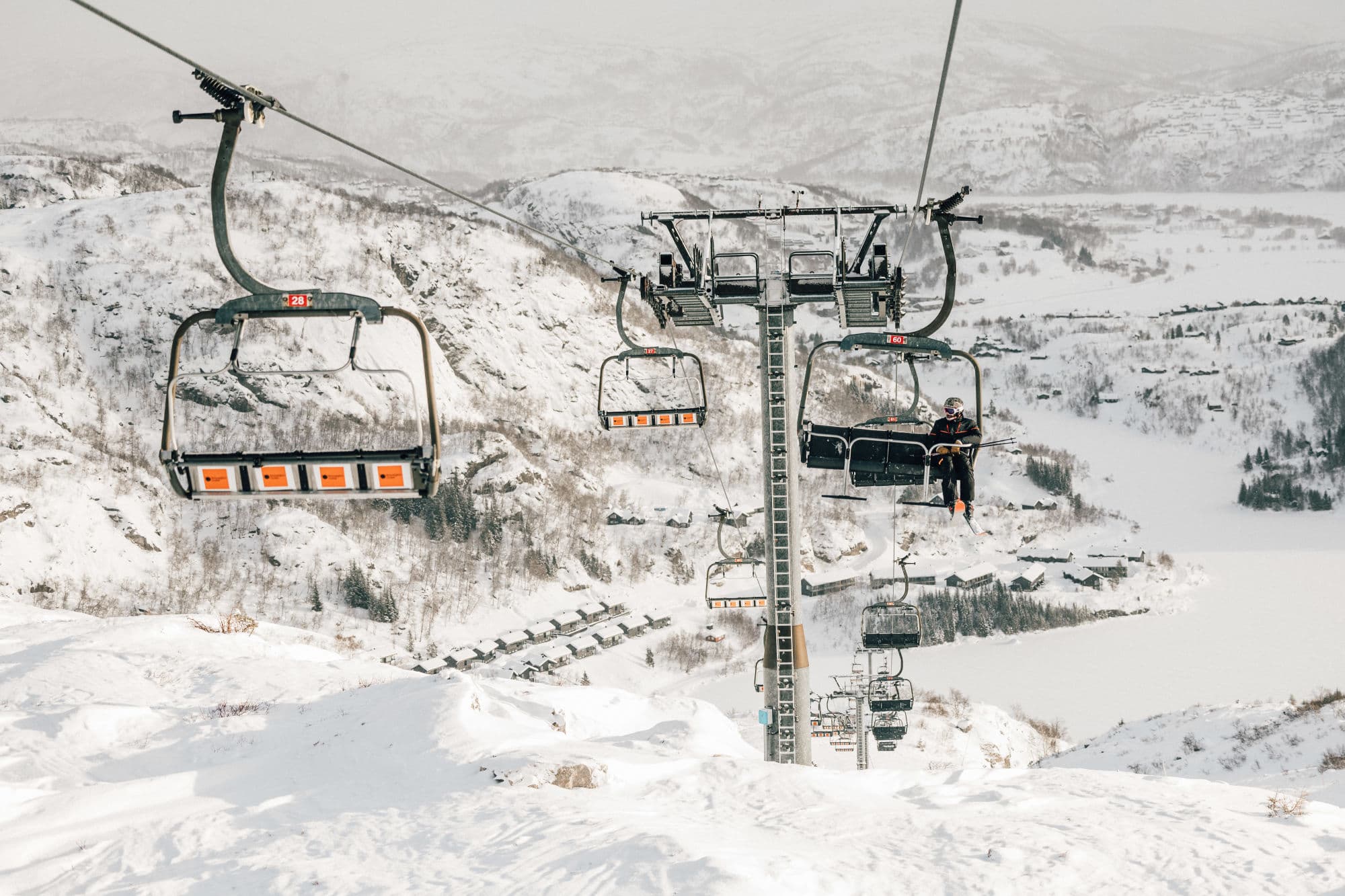 winter scenery in the stavanger region, fjords, preikestolen, skiing in sirdal