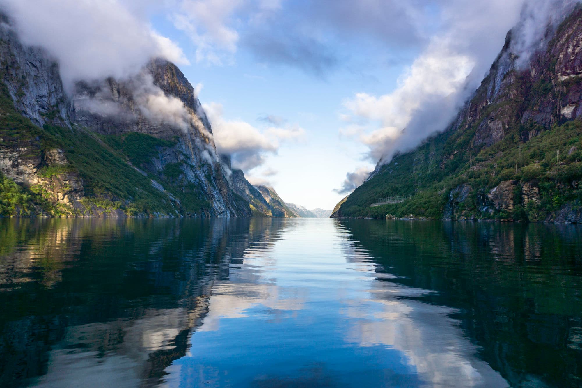 mountains, fjords, views, hikes