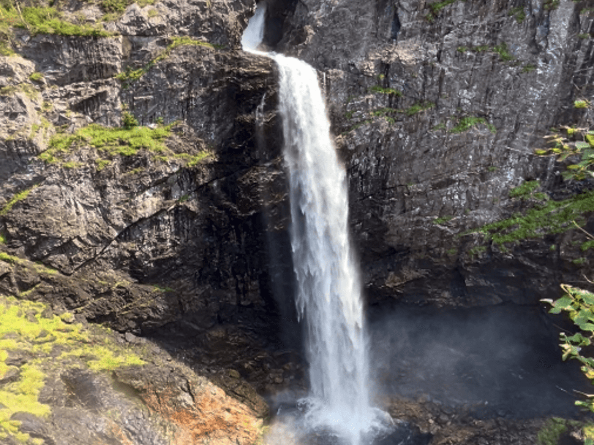 Drive to waterfalls, historical hotel and stone scree