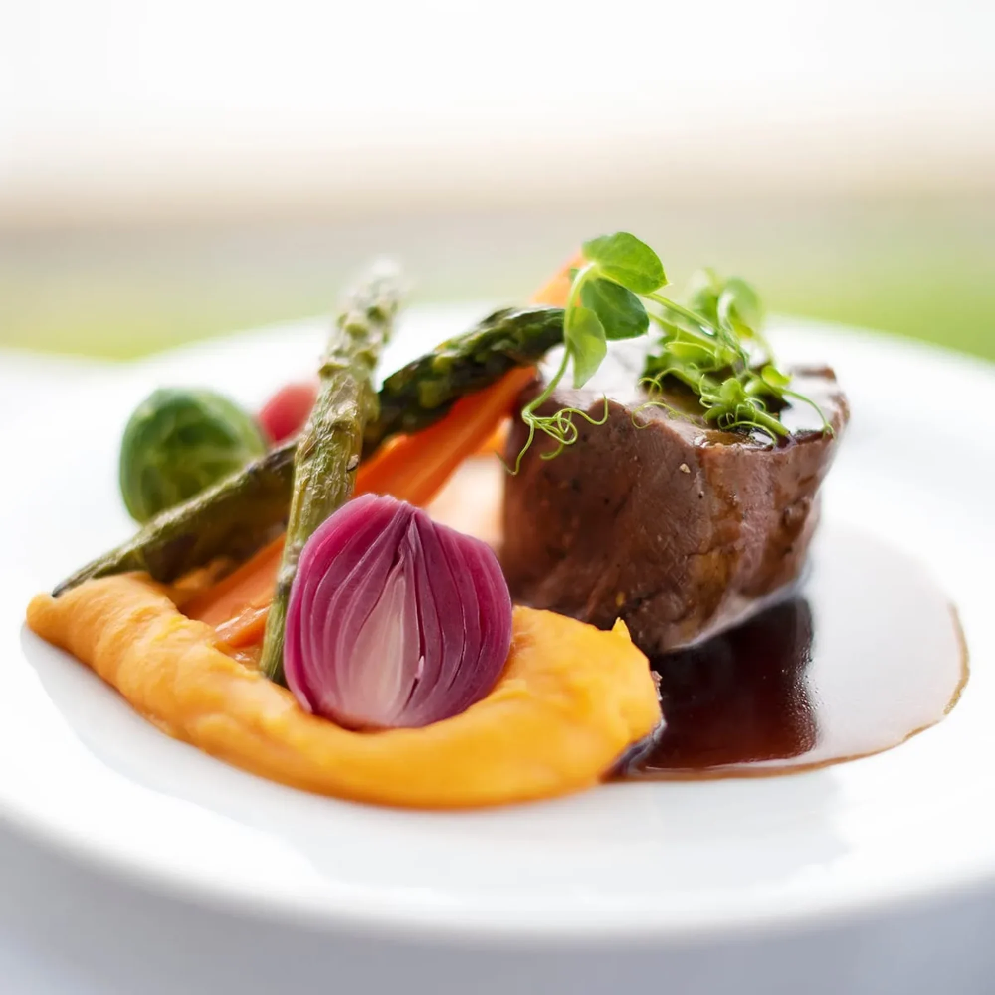 food on plate restaurant