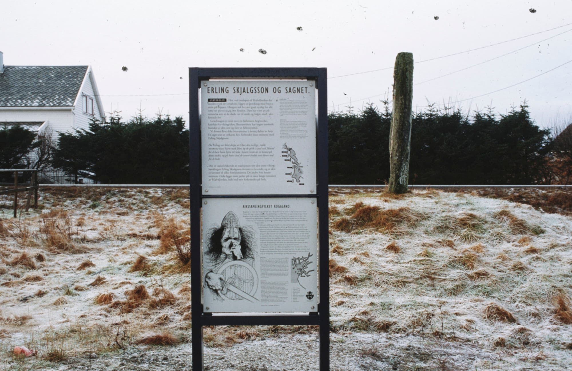 Bautastein and information sign about Erling Skjalgsson