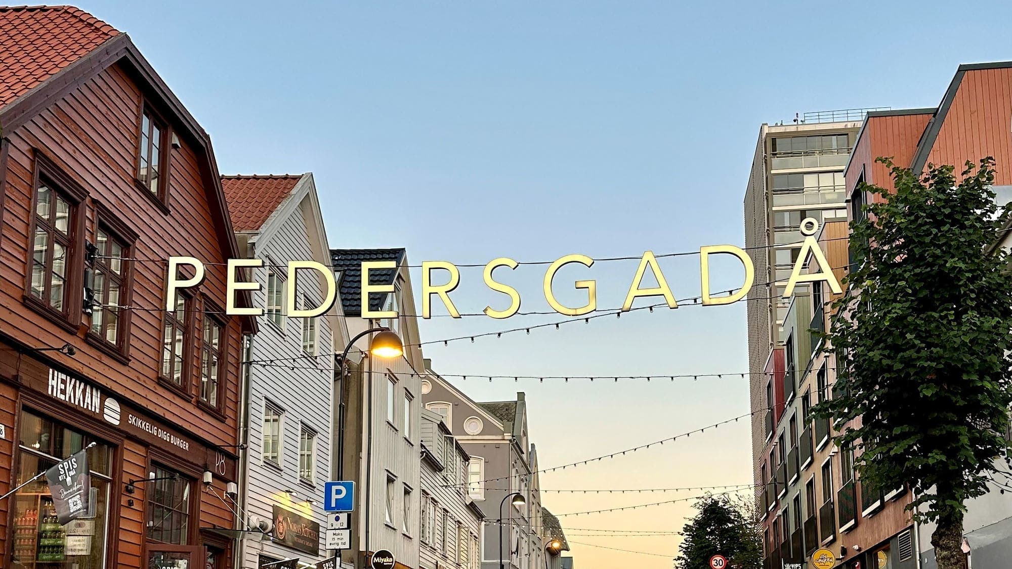 Pedersgata people in street in stavanger