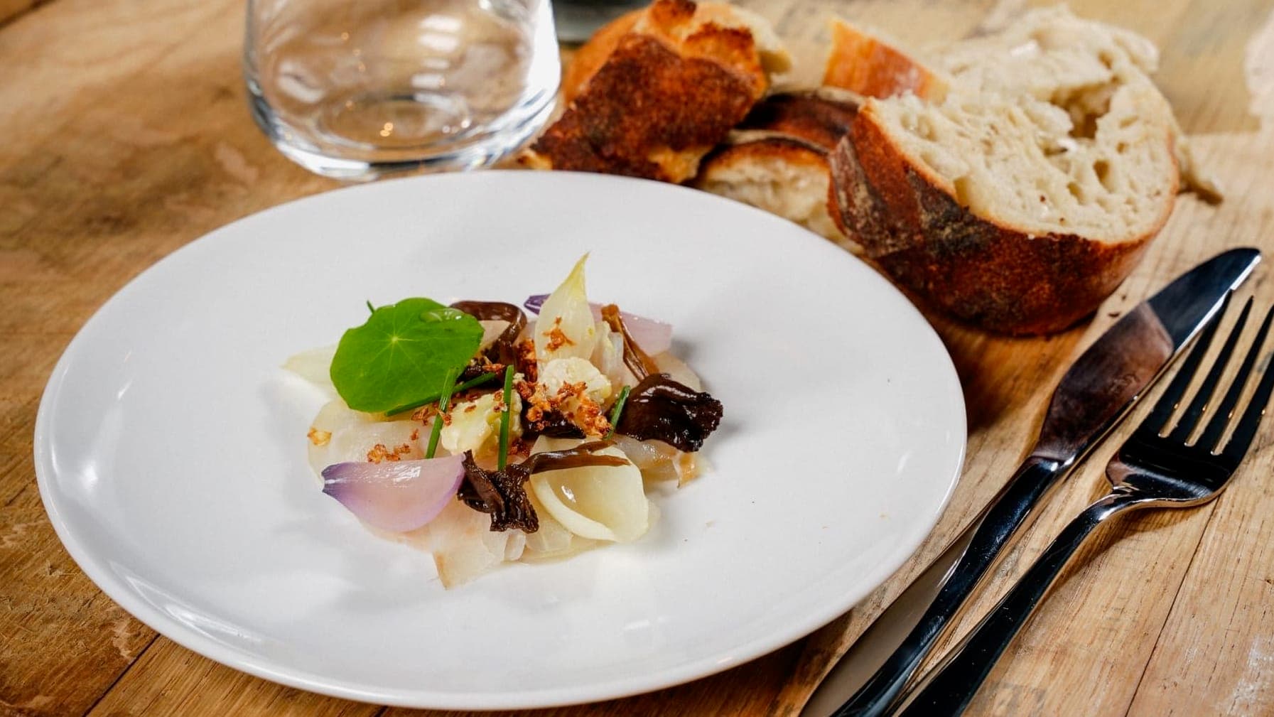 Food on a plate fine dining from Restaurant Broken in Stavanger