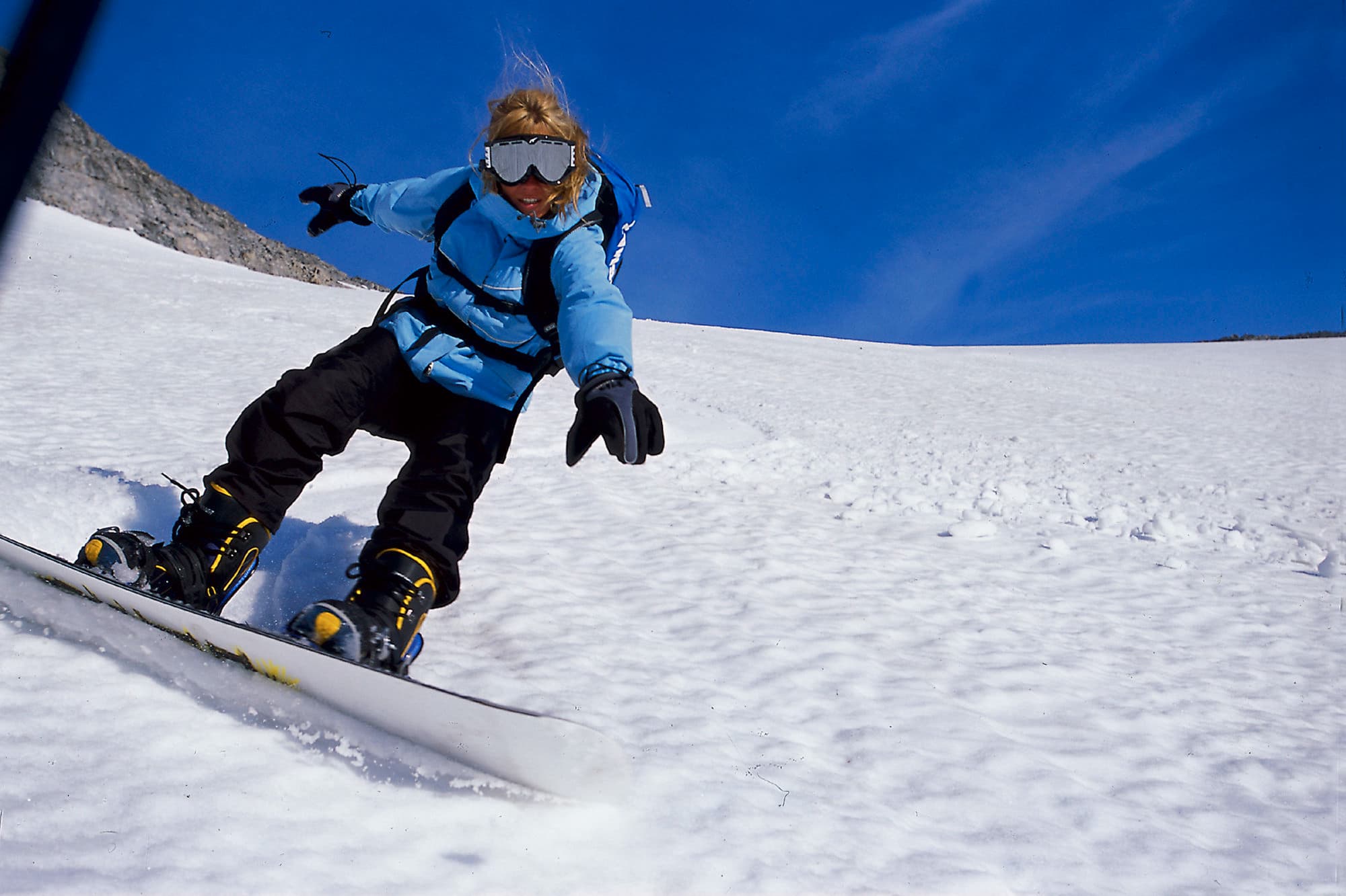 person on snowboard