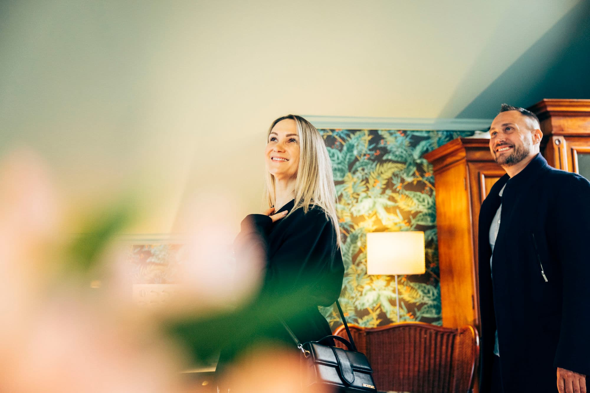 hotel interior with people eating and using hotel facilites. historic hotel