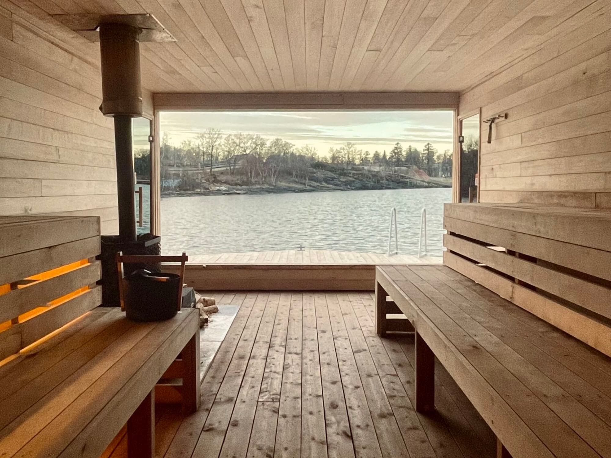 sauna with view