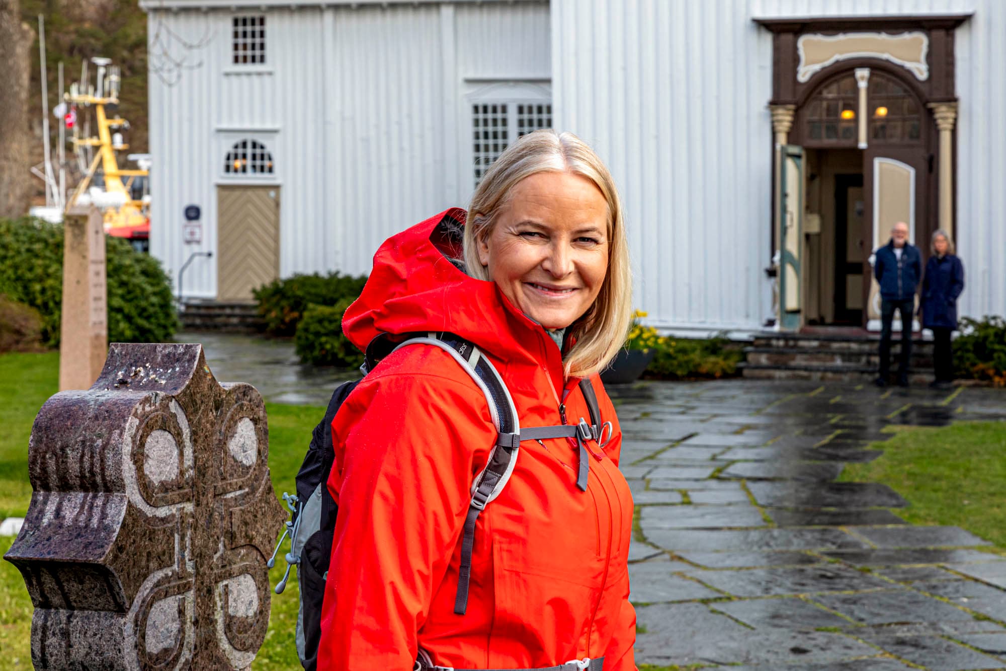 people hiking along pilgrimage route in south west of Norway
