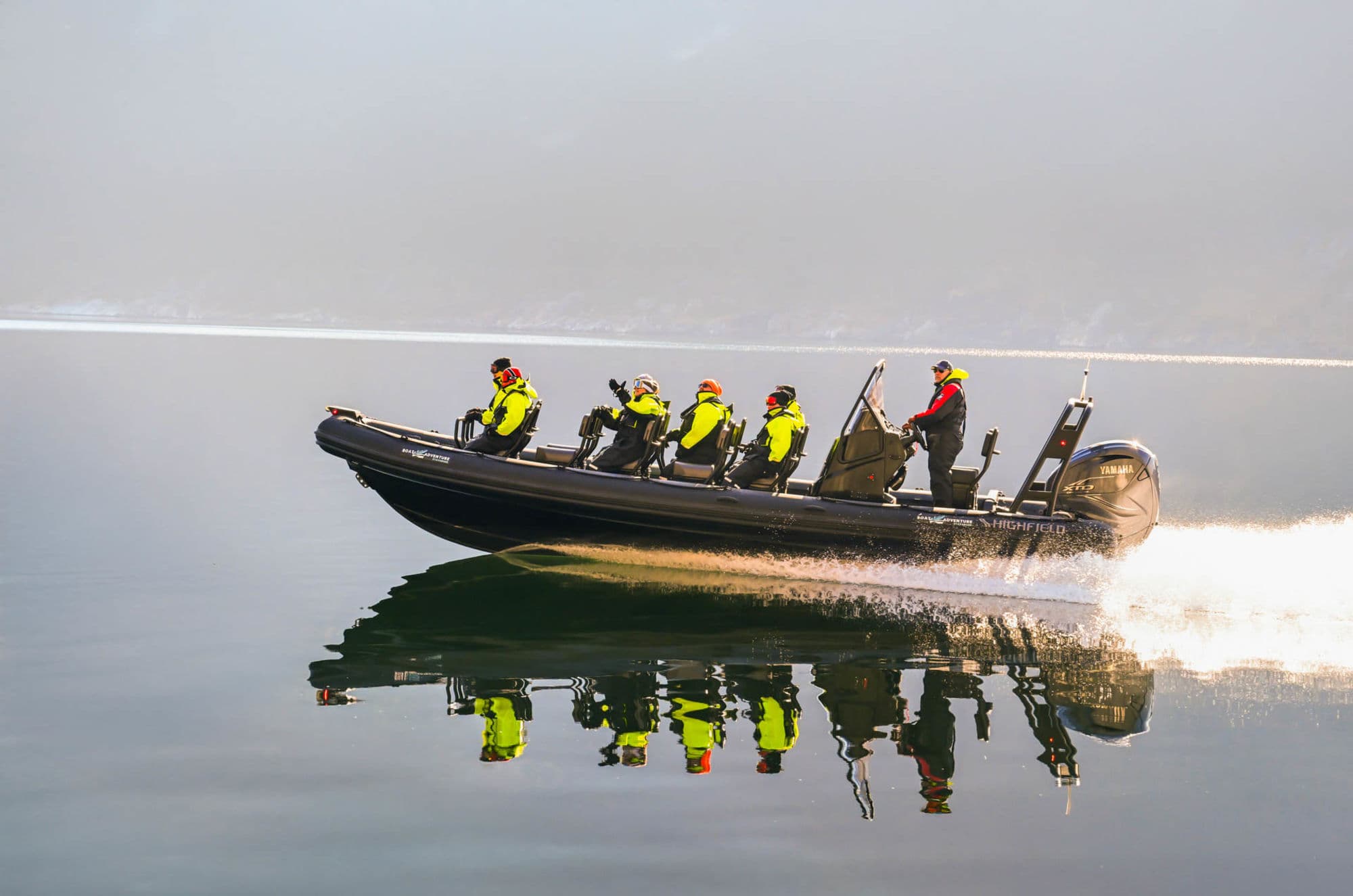 Rib boats in the fjord and scenery by Boat Adventure Stavanger