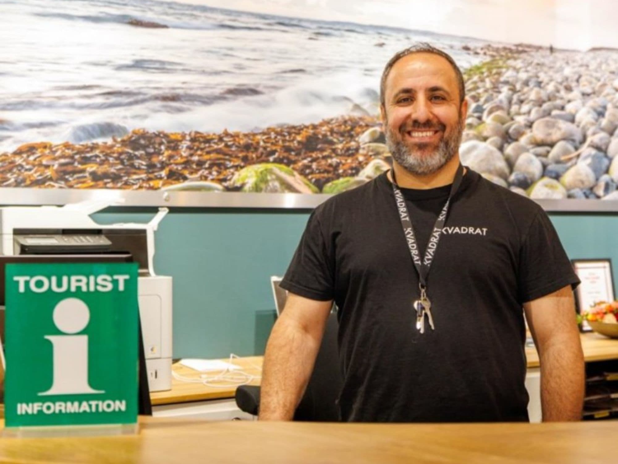 Turistvert på Kvadrat turistinformasjon