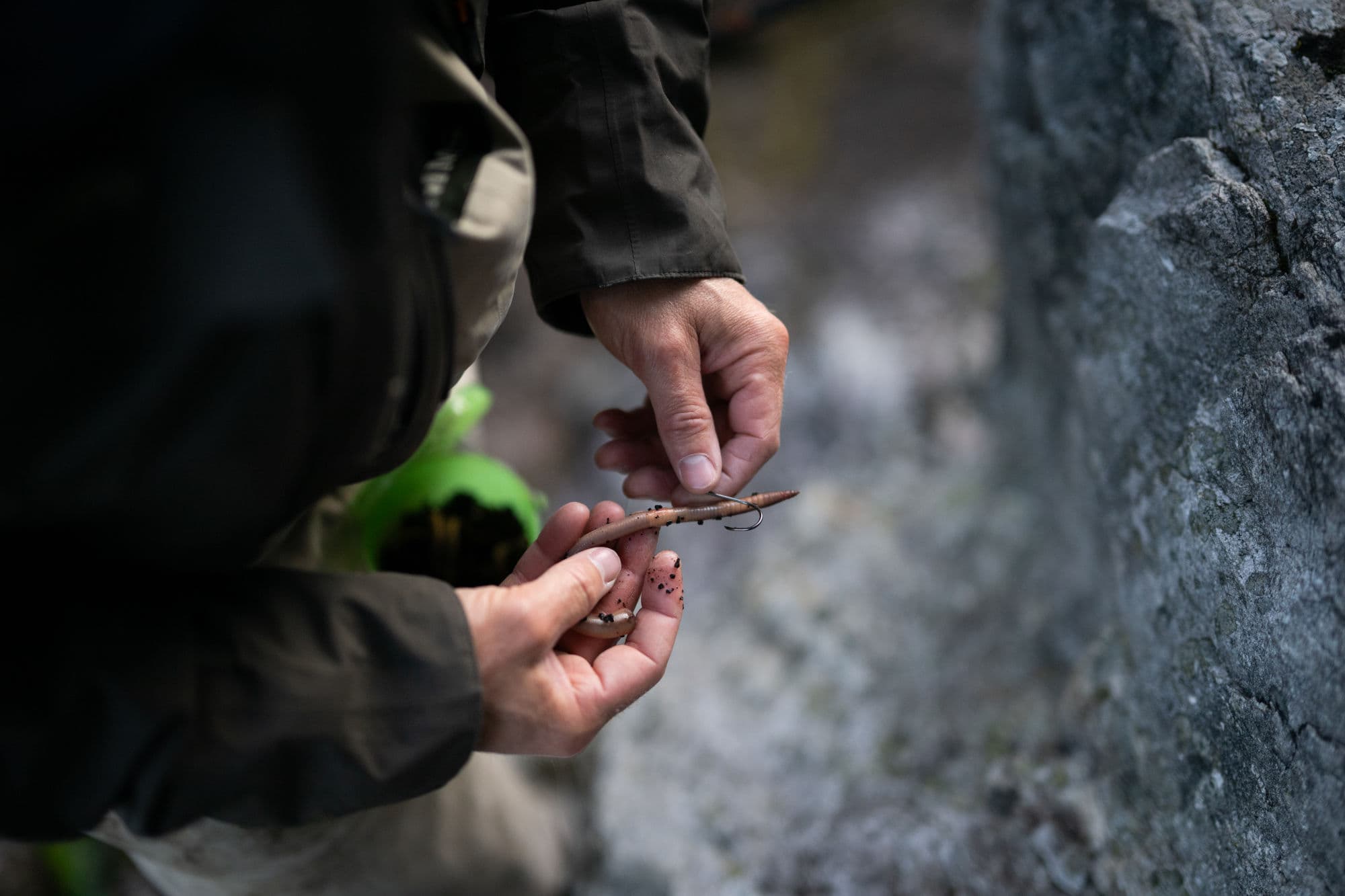 man fishing in the river bjerkreimselva