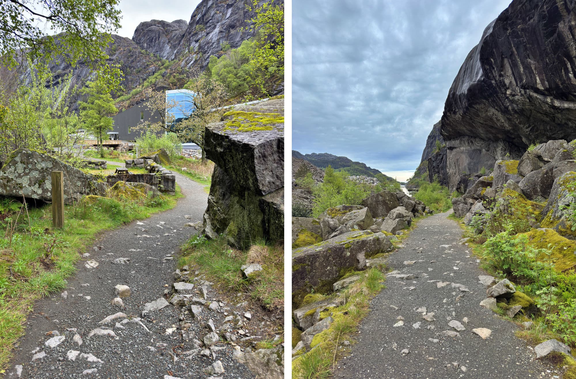 Path from car park to helleren and museum