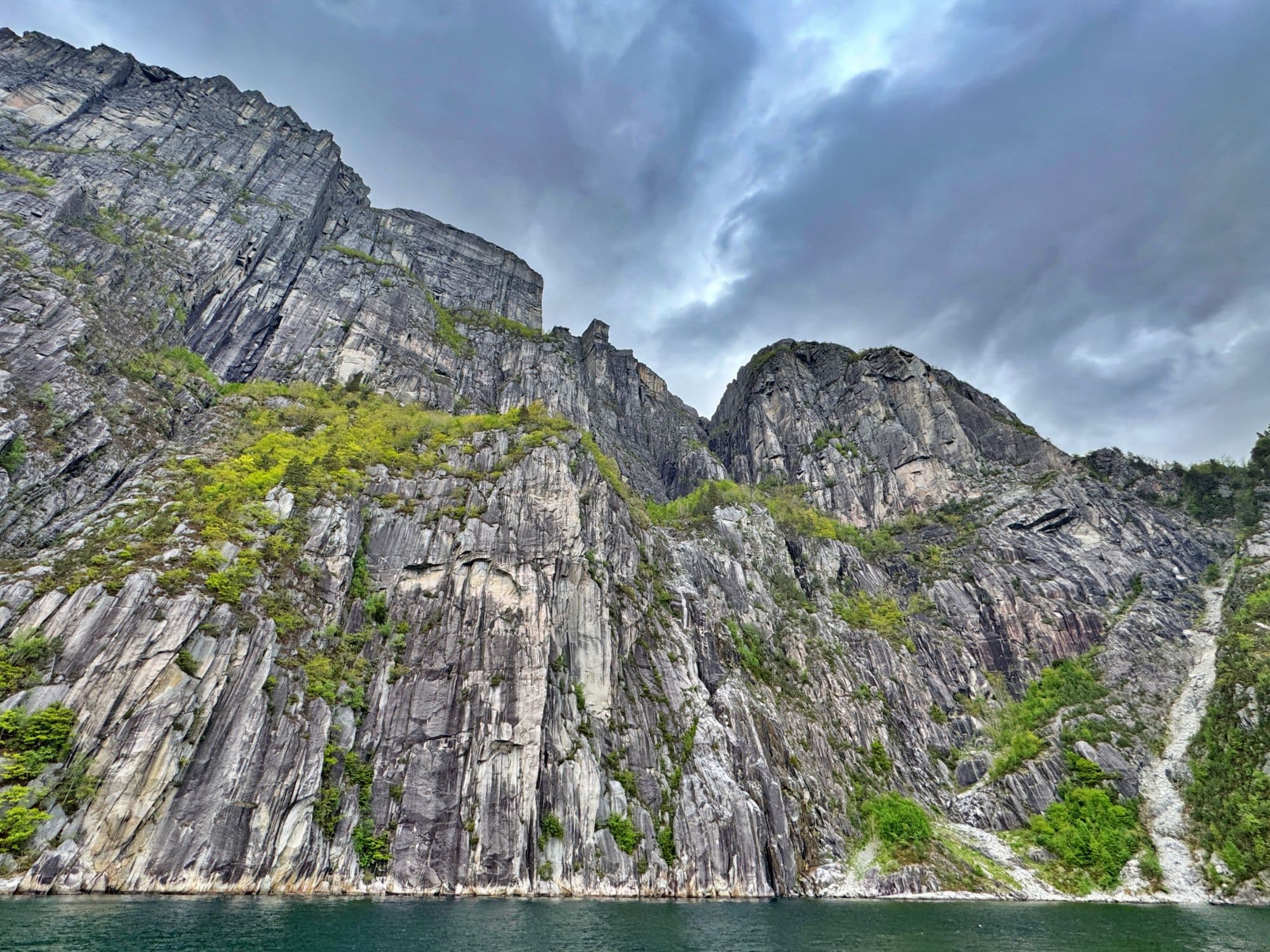 preikestolen from below seen from fjord