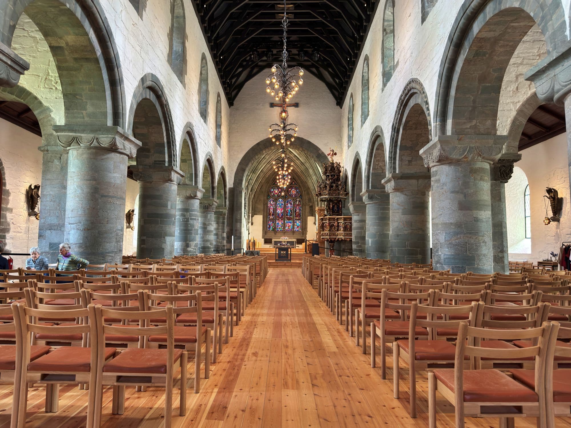 Inside church